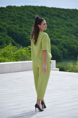 Compleu verde cu bluza cu nasturi [2]