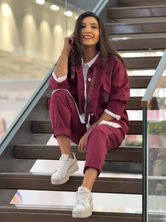 Noutati - Costum casual cu hanorac tip camasa si pantaloni