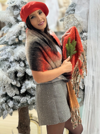 Esarfa colorata cu franjuri [3]