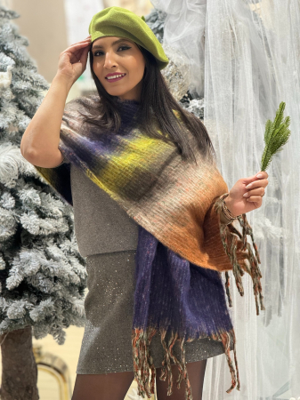 Esarfa colorata cu franjuri [2]