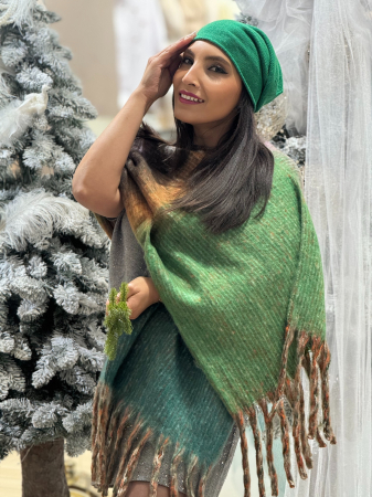 Esarfa colorata cu franjuri [2]