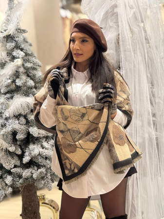 Esarfa cu imprimeu flori [2]