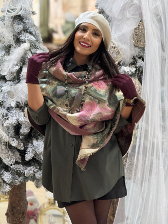 CADOURI DE CRACIUN - Esarfa cu imprimeu flori