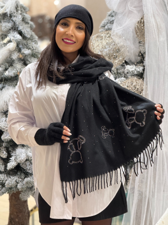 CADOURI DE CRACIUN - Esarfa cu imprimeu ursulet