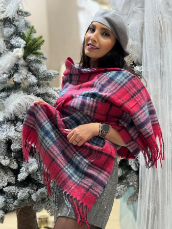 Esarfa in carouri cu insertii sclipici [1]