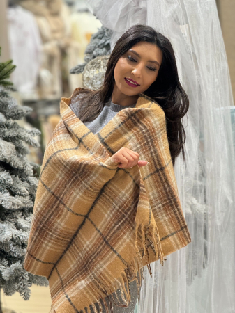 Esarfa in carouri cu insertii sclipici [1]