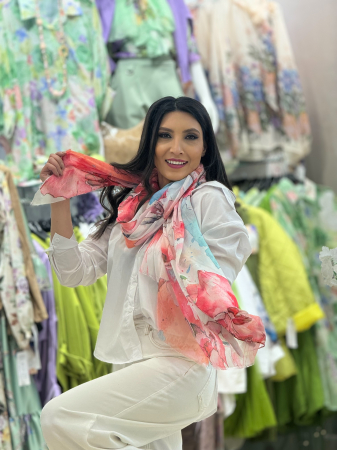 Esarfe - Esarfa roz picasso