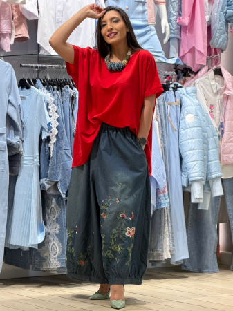 Fusta pantalon cu  broderie [1]