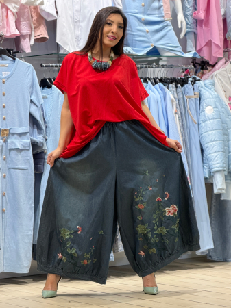 Fusta pantalon cu  broderie [6]