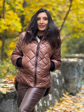 Imbracaminte de dama - Geaca asimetrica cu capse