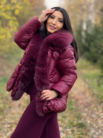 Geaca bordo din fas [8]