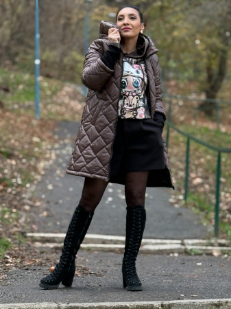 Geci de iarna - Geaca cu emblema lunga