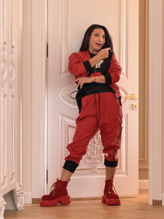 Geaca cu fermoar din piele ecologica [4]