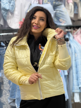 Geaca cu fermoar si detaliu hello beauty [3]