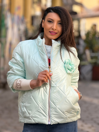 Geaca din fas cu floare in piept [5]