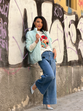 Geaca din fas cu floare in piept [6]