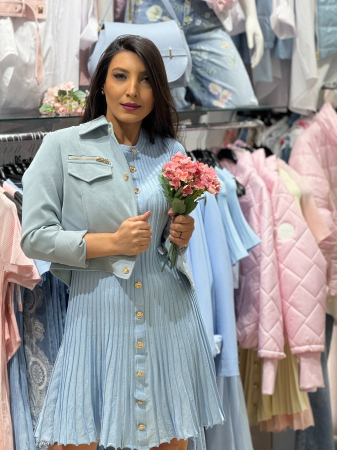 Geci si jachete - Geaca din piele ecologica cu fermoare la buzunare