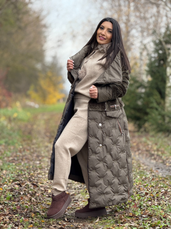 Geaca eleganta din blana si detalii din piele ecologica [1]