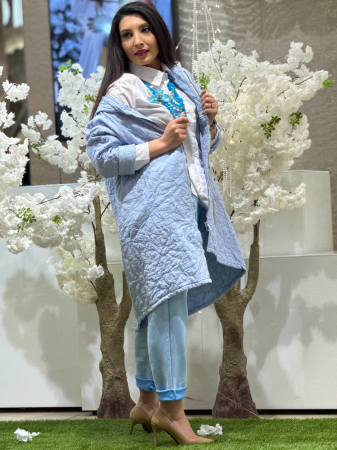 Geaca lunga hope cu imprimeu floral [1]