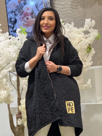 Geci si jachete - Geaca lunga hope cu imprimeu floral