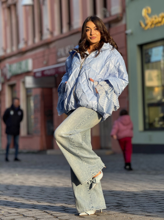 Geaca matlasata cu gluga si fermoar [2]