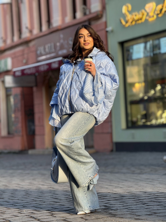 Geci si jachete - Geaca matlasata cu gluga si fermoar