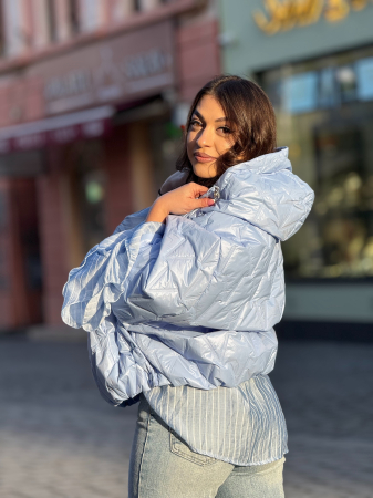 Geaca matlasata cu gluga si fermoar [4]