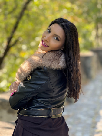 Geaca scurta din piele ecologica cu blana artificiala [5]