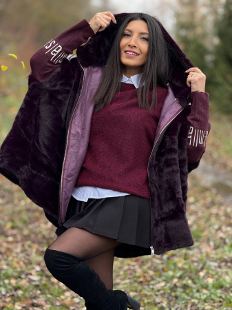 Haina din blana ecologica si dunga pe mana [5]