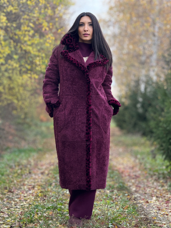 Haina din blana naturala si detalii animal print [1]