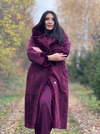 Noutati - Haina din blana naturala si detalii animal print