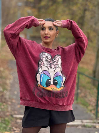 Hanorac bordo cu Daysi Duck [5]