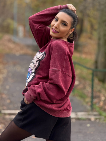 Hanorac bordo cu Daysi Duck [4]