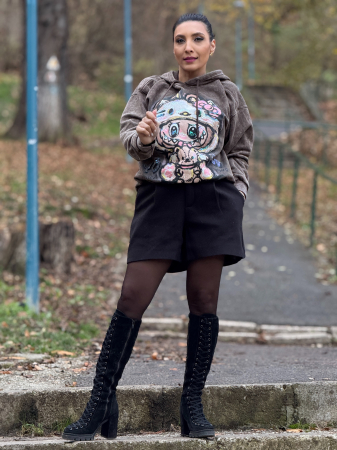 Hanorac maro cu imprimeu LABBUBU [6]