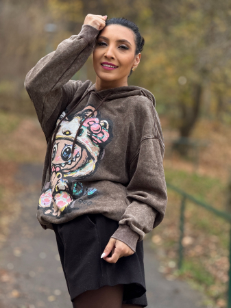 Hanorac maro cu imprimeu LABBUBU [4]