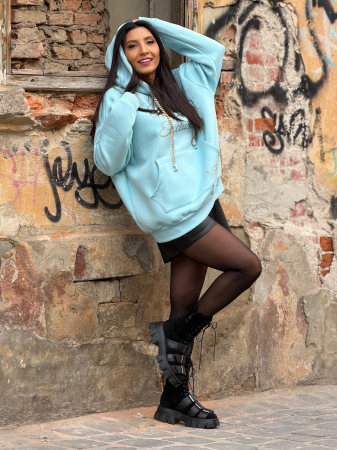 Hanorac my luxe cu gluga si lantisor [2]