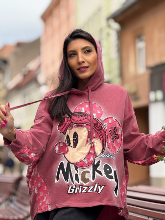 Hanorac roz cu imprimeu Mickey Mouse [2]