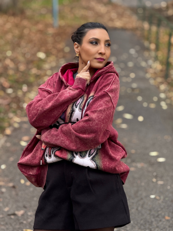 Hanorac vatuit cu imprimeu iepurasi [2]