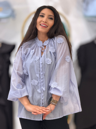 Bluza cu aplicatii florale 3D [2]