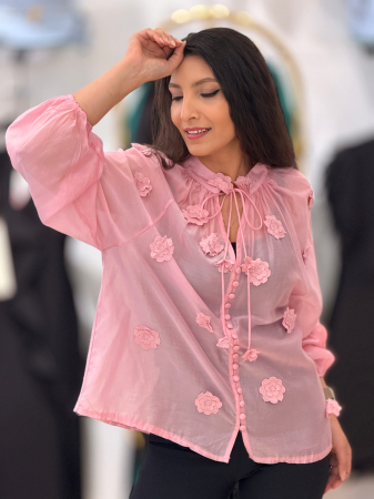 Bluza cu aplicatii florale 3D [1]