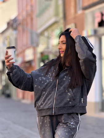 Jacheta cu capse si gluga [2]