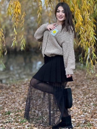 Promotii - Jacheta cu croiala lejera si nasturi