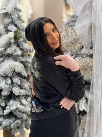 Jacheta cu fermoar cu fetita roz [6]