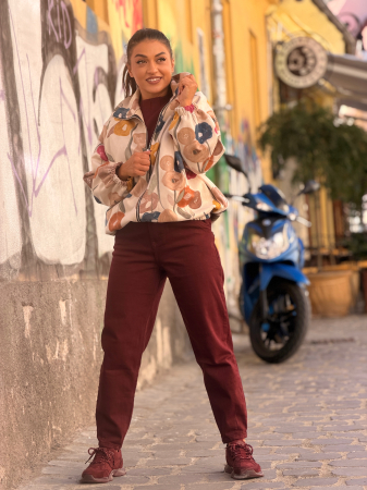 Jacheta cu fermoar si imprimeu floral [5]