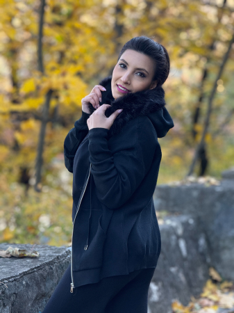 COLECTIA DE TOAMNA - Jacheta cu gluga cu blanita