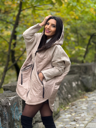 Jacheta cu gluga si insertii matlasate [4]