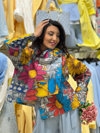 Jacheta cu imprimeu margarete [1]