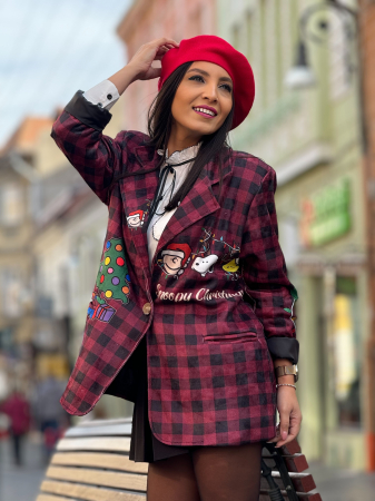 Jacheta cu imprimeu snoopy christmas [5]