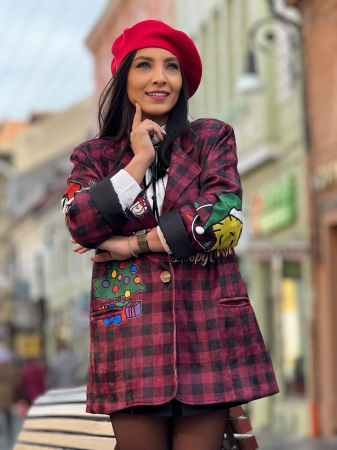 Jacheta cu imprimeu snoopy christmas [3]