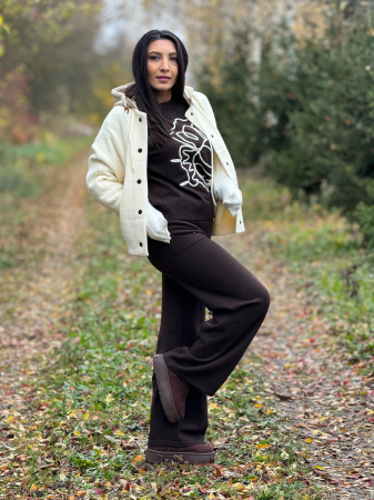 Jacheta cu nasturi negri si buzunare aplicate [2]